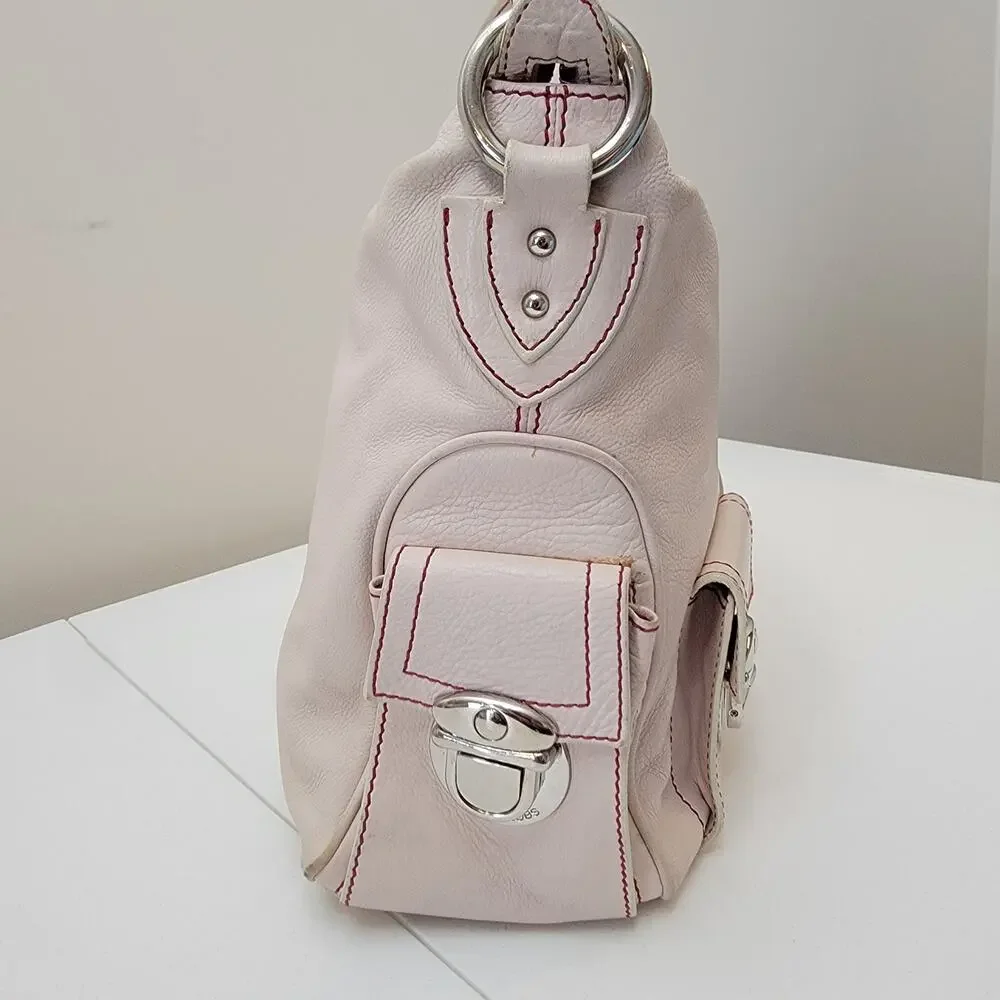 VTG Y2K Marc Jacobs Hobo Bag Leather Pockets Pink Shoulder Bag Lorelai Gilmore
